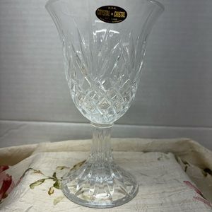 Vintage Crystal Water Goblet DePlomb DePlomo USA